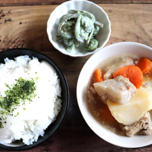 【簡単！時短】裏技で１発！とろろご飯で朝ご飯