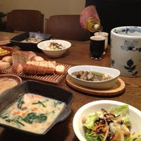 鮭チャウダーと牡蠣オイル漬け☆