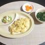 【離乳食完了期】しらすの卵チャーハン&りんごのコールスローサラダ