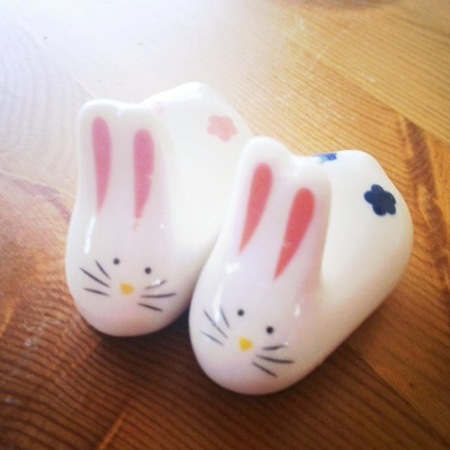 うさぎの箸置きと♡