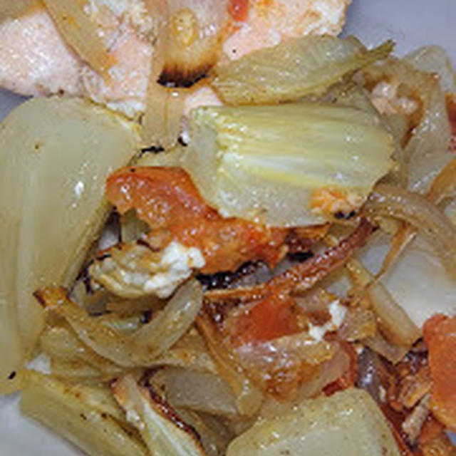 【アメリカで作る献立・レシピ】鮭と野菜のフェネル焼き