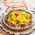 今年のバレンタインケーキは『簡単☆オレンジチーズチョコタルト』