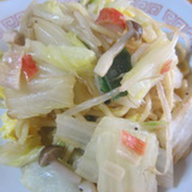 「かにかまぼこと白菜の上海焼きそば」