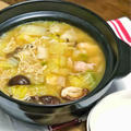 風邪撃退鍋第2弾！生姜とニンニクたっぷりスープの温か鶏鍋