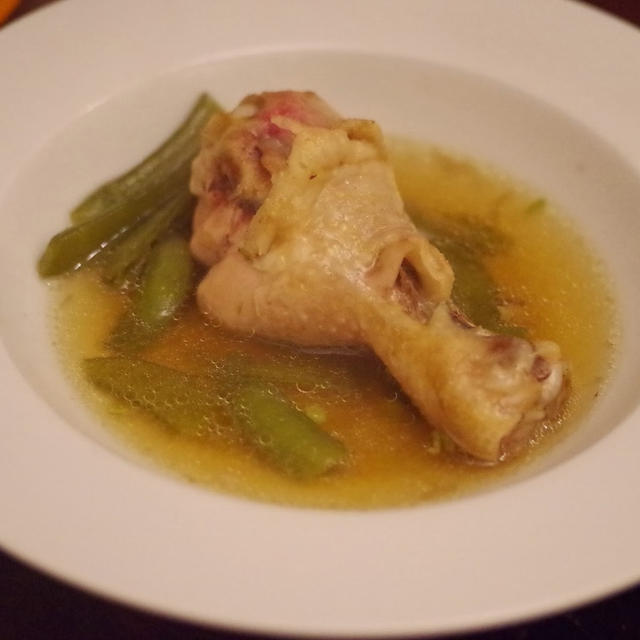 イギリスで和風料理：鶏肉とスナップエンドウの煮物
