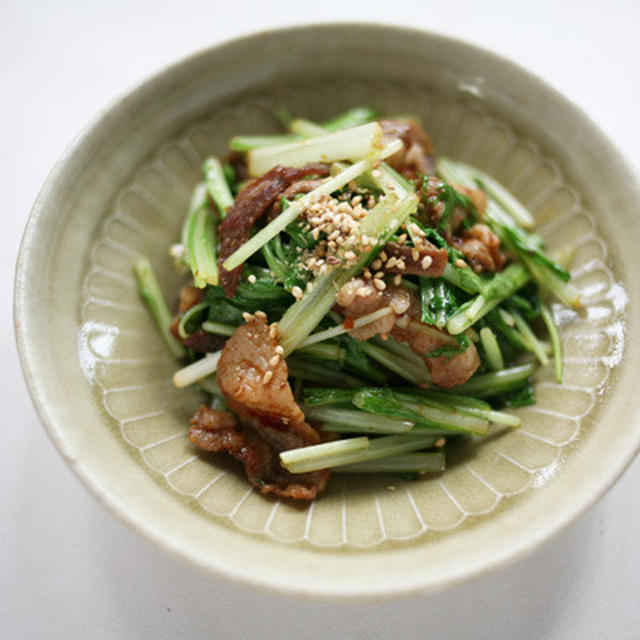 豚肉と水菜の炒めもの