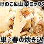水煮たけのこ&山菜ミックスで簡単！春の炊き込みご飯(*^^*)