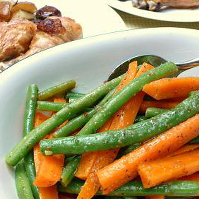 インゲンとニンジンのディル風味　Fresh Green Beans and Dilly Carrots