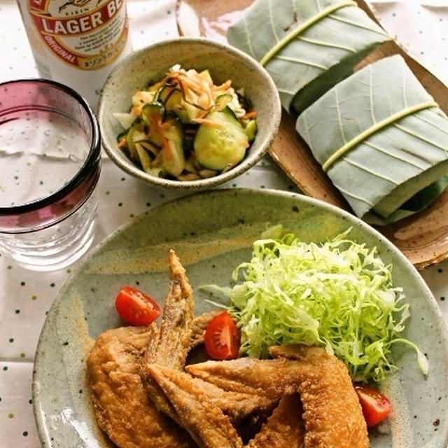 朴葉寿司　/ 手羽先から揚げ