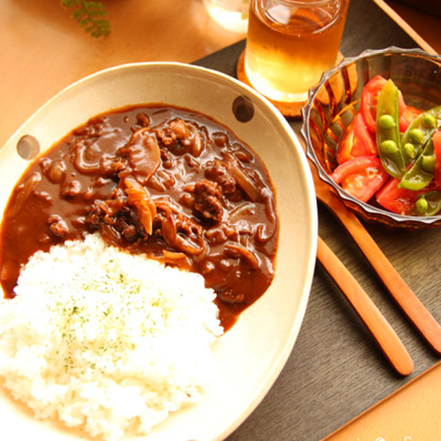 我が家定番☆手抜きのハヤシライスランチ～