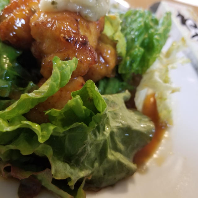 ハウスきざみねぎ塩ソースの甘酢唐揚げ