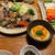 【肉巻き野菜とフムス】【庭しごと】