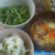 豆ご飯と野菜のおかず