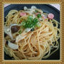 お吸い物の素で、パスタ