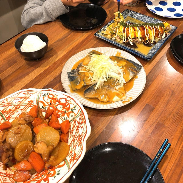 晩御飯はサバ味噌です！！