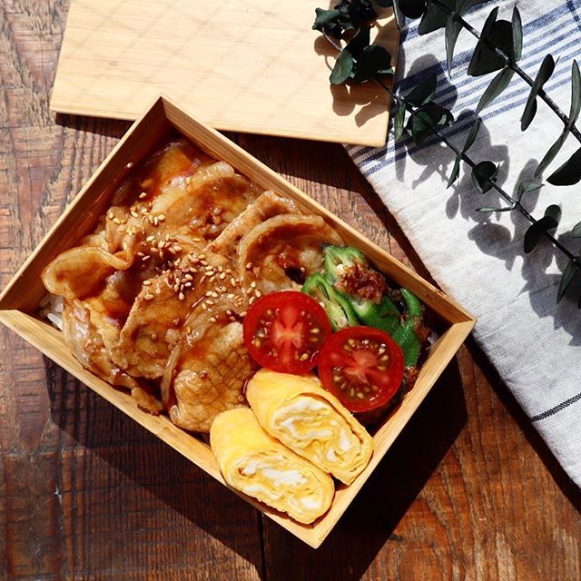 豚ロース焼肉のっけ弁当♡【#お弁当#簡単レシピ】
