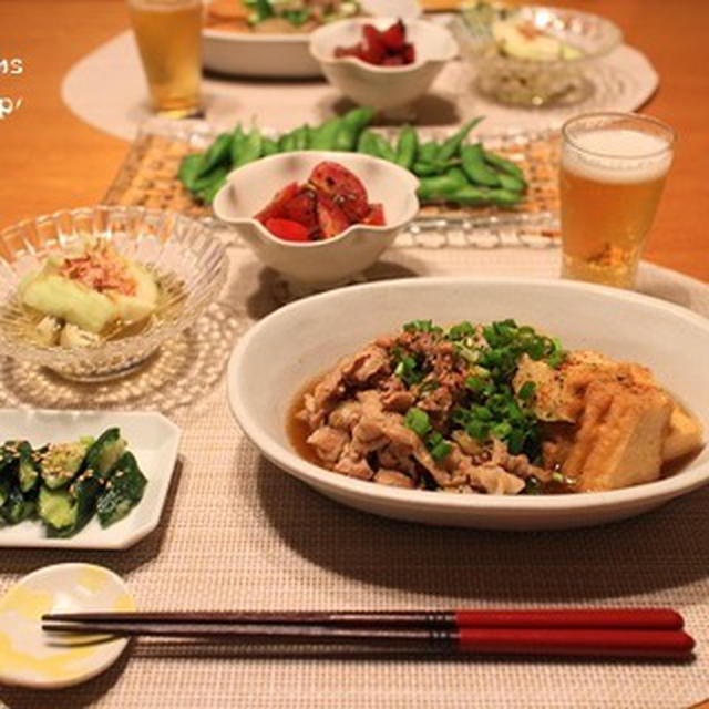 ストウブで『肉豆腐』の献立。
