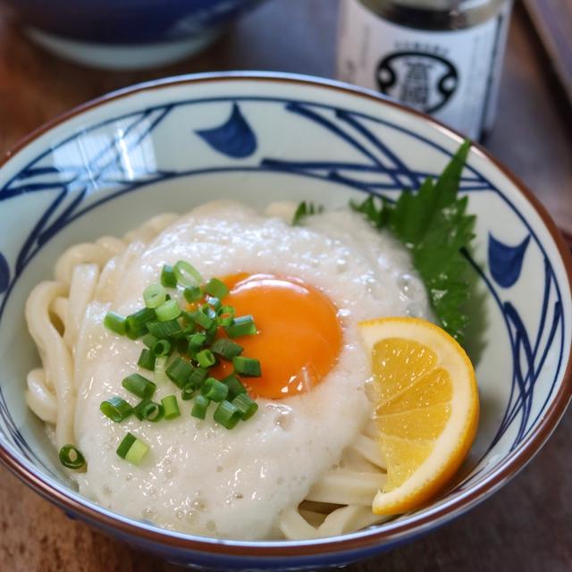 【うどん】中秋の名月に　お月見うどん