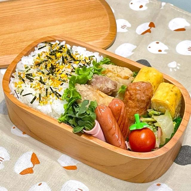 【お弁当】冷え込む朝。1人脳内会議で簡単弁当