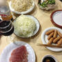 オクラのネバネバ蕎麦で晩酌
