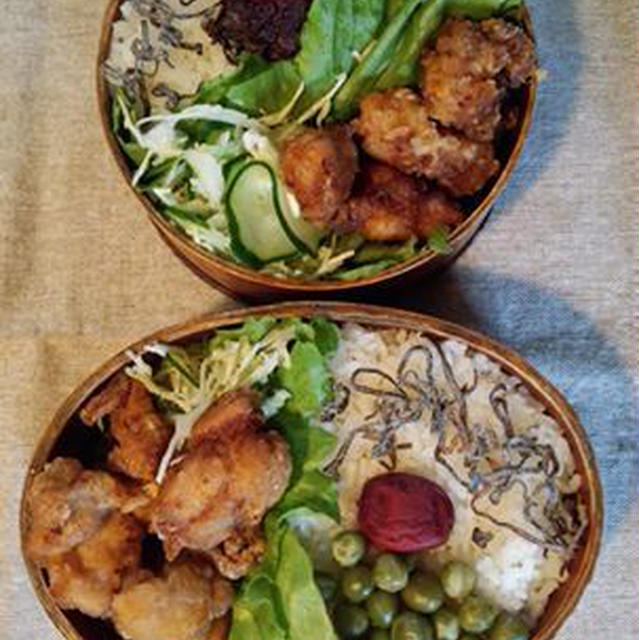 たった揚げ＆グリンピース煮