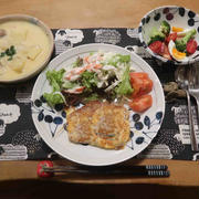 黄金焼き・ミルクシチューの晩ご飯と　擬宝珠の花♪