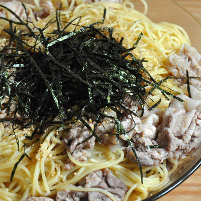 豚肉のしょうが焼きパスタ