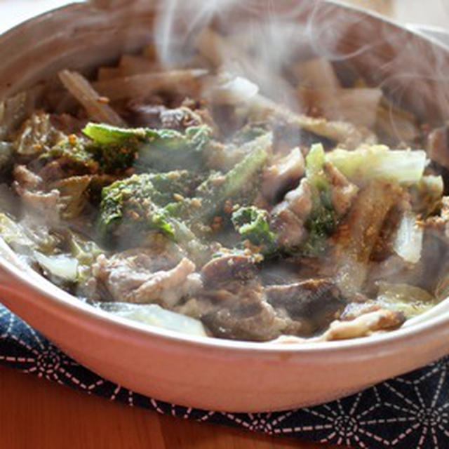 ３６５日野菜レシピNo.２６「豚肉と白菜の中華鍋」