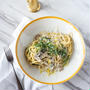 bills – Mushroom spaghetti, cream and miso ponzu with tarragon and parmigiano