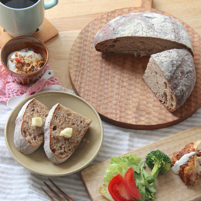 【　雅子先生のカンパーニュで朝ごはん　】
