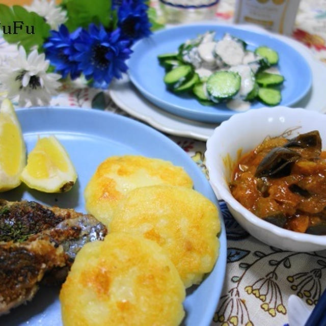 息子に夏休み中の「よろしくネ」の晩ご飯♪