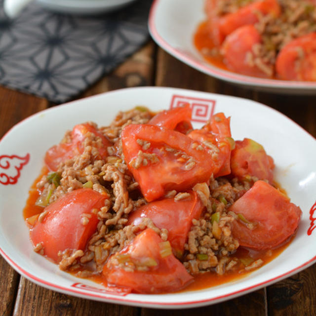 麻婆トマト。【大ぶりトマト・さっぱり麻婆】のごはんの日。