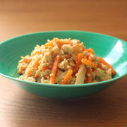 人参とちくわの炒り豆腐