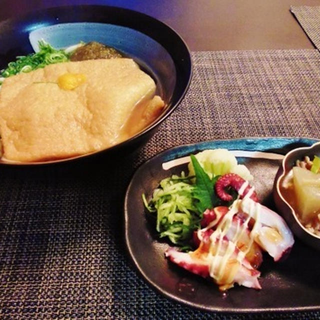 炊いていた揚げさんに救われた晩御飯はきつねうどん♪