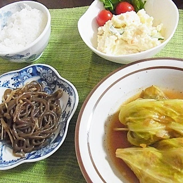 肝っ玉母ちゃん＆ムネ肉でロールキャベツ