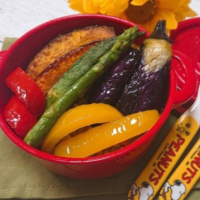 揚げ野菜のっけトマトカレー弁当〖のっけ弁当〗#平日お昼ご飯はお弁当or外食