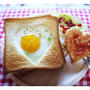 【朝食．パン．雑貨日和】愛心蛋烤土司