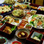 【⑥フキノトウ入り餃子／⑦フキノトウ味噌／⑦山菜の天麩羅／⑧生野菜】とおつまみ全貌編です♪