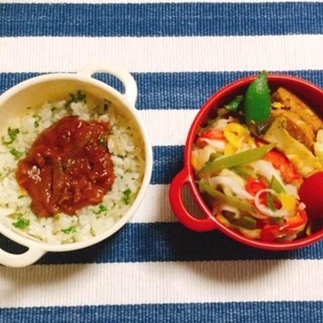 バターハヤシライス・南蛮漬け。カレーソテー弁当・LEEの付録