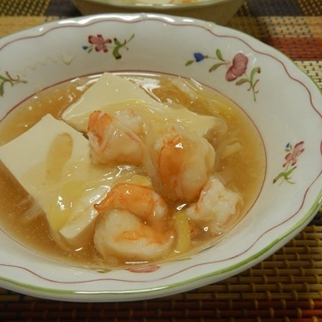 エビと豆腐のあんかけ