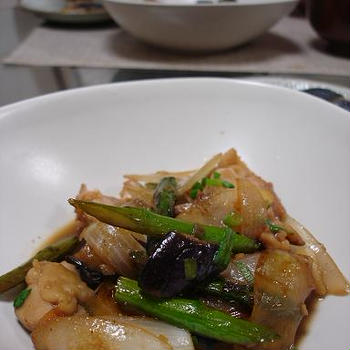 鶏肉と野菜の照焼き