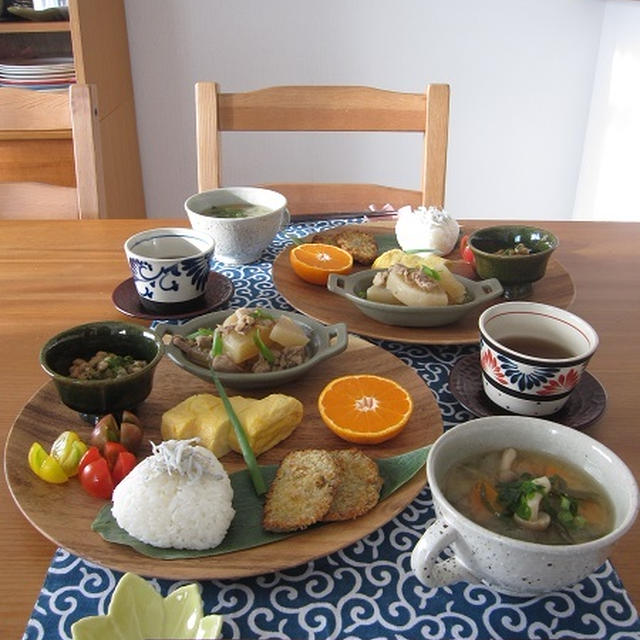 和ンプレート朝ごはん。