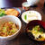 チーズのような塩麹漬け豆腐と炊き込みごはんと晩御飯もね♪