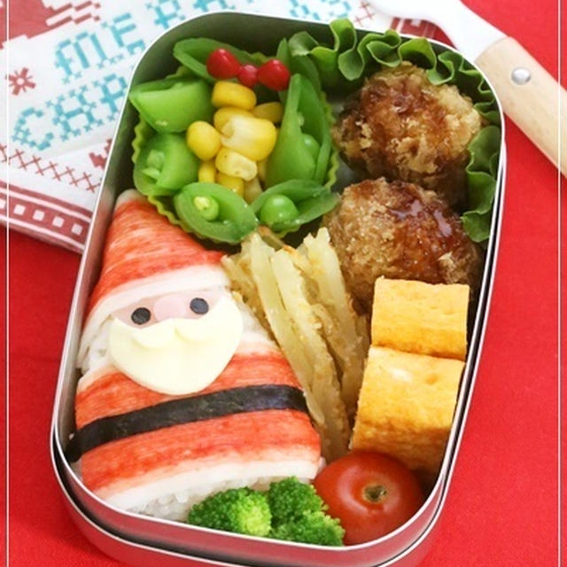 三角サンタさんのクリスマス弁当＊キャラ弁