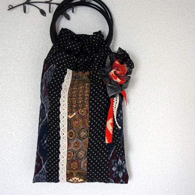 （ハンドメイド）　着物のリメイクトートバッグ