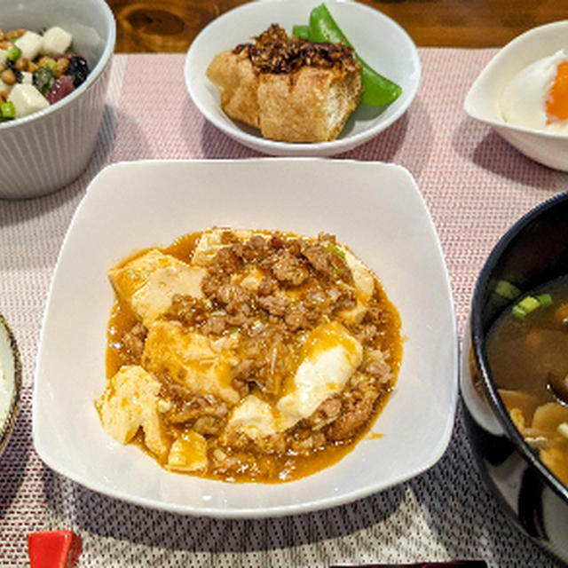 麻婆豆腐とマグロ納豆爆弾