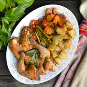 Baked Chicken with Vegetables 鶏肉と野菜のオーブン焼き