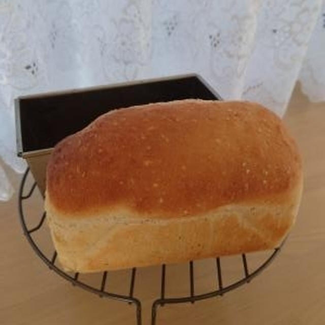 ”醤油麹白ごまミニ食パン”です💛
