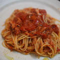 超シンプルに作るアンチョビとツナのトマトスパゲッティ