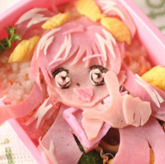 プリキュア弁当（キュアドリーム）つくったよ。